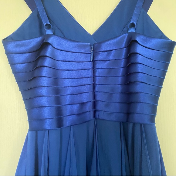 BCBGMAXAZRIA Navy Cocktail Silk Dress Size 0 - Picture 4 of 9